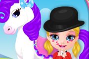 Baby Barbie Pony Present
