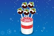 Christmas Pudding Cake Pops