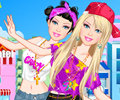 Skateboarding Cute Girl Dressup