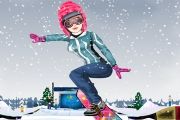 Winter Olympics Snowboarder Girl